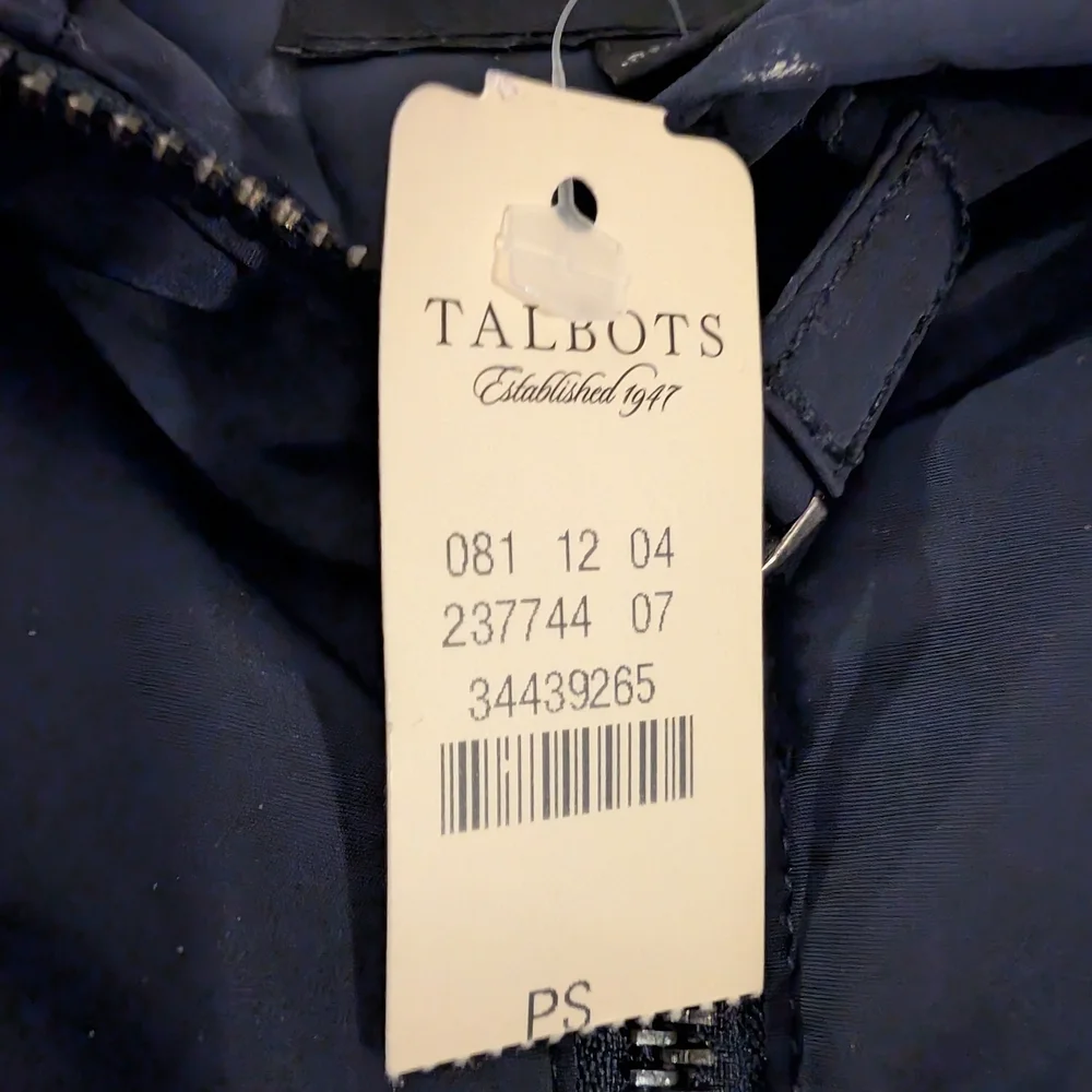 Talbots Navy Duck Down Puffer Vest, Women's Small, NWT